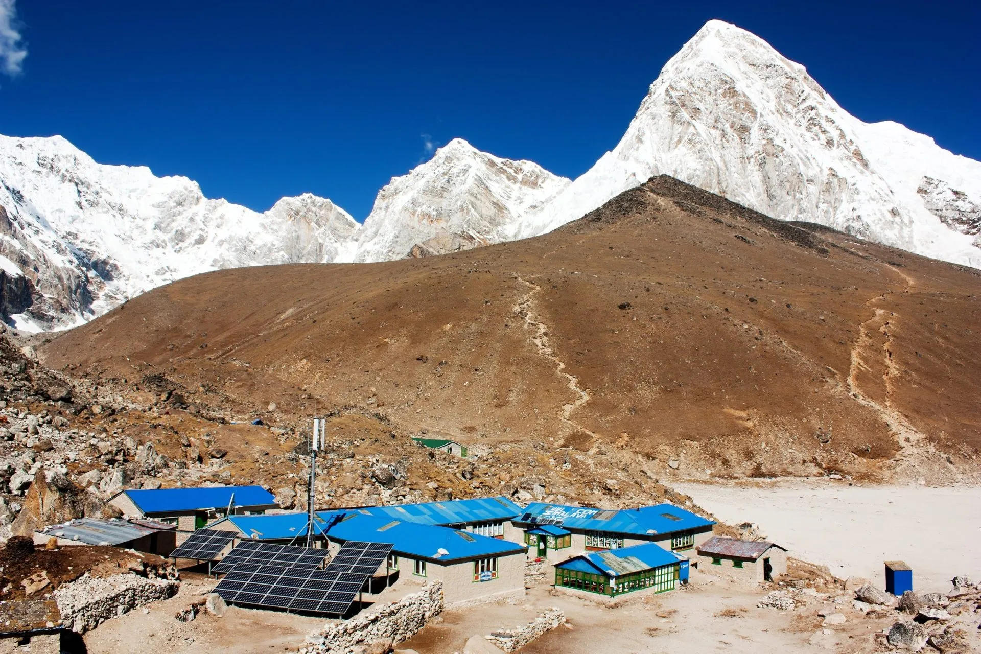 Gorak Shep village and Kala Patthar view point on Everest